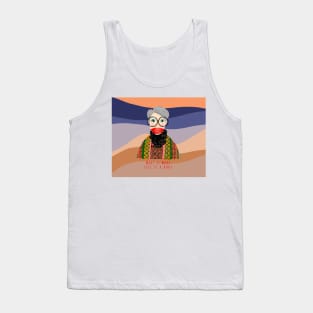 A chic multi color Iris Apfel inspired Items Tank Top